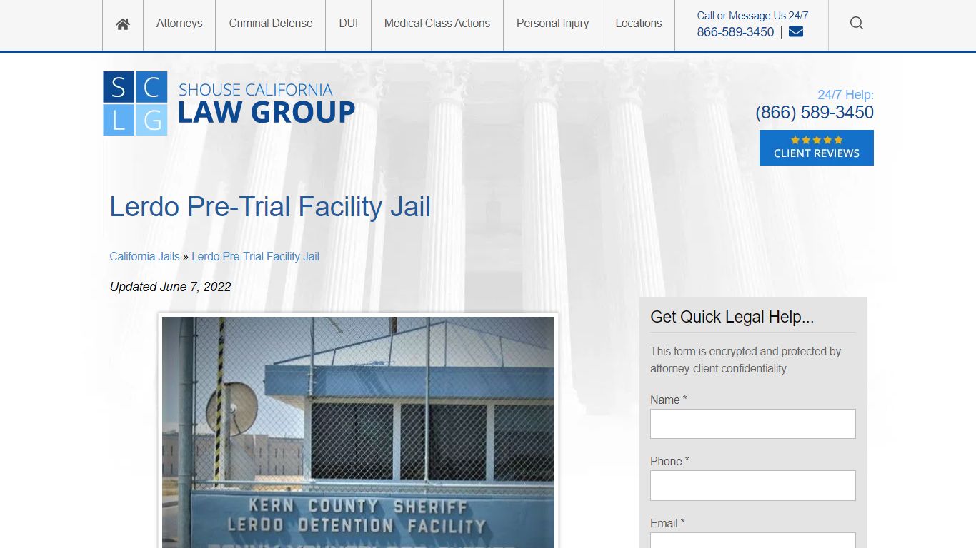 Lerdo Pre-Trial Facility Jail - Shouse Law Group